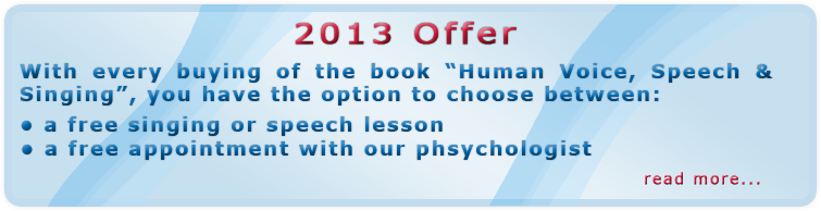 Free singing lesson with the buying of the book